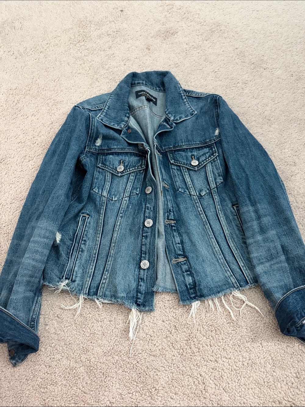 Lucky brand dark blue denim jacket